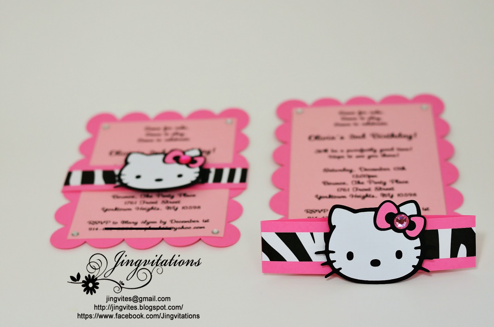 Hello Kitty Birthday Invitations
 Jingvitations Hello Kitty Birthday Party Invitations