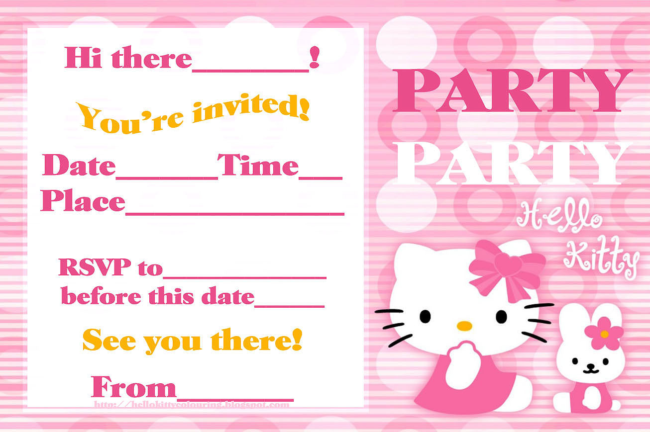 Hello Kitty Birthday Invitations
 Hello Kitty Birthday Invitation – Bagvania