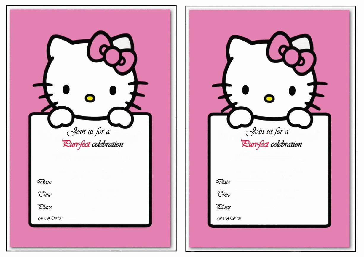 Hello Kitty Birthday Invitations
 Hello Kitty Birthday Invitations