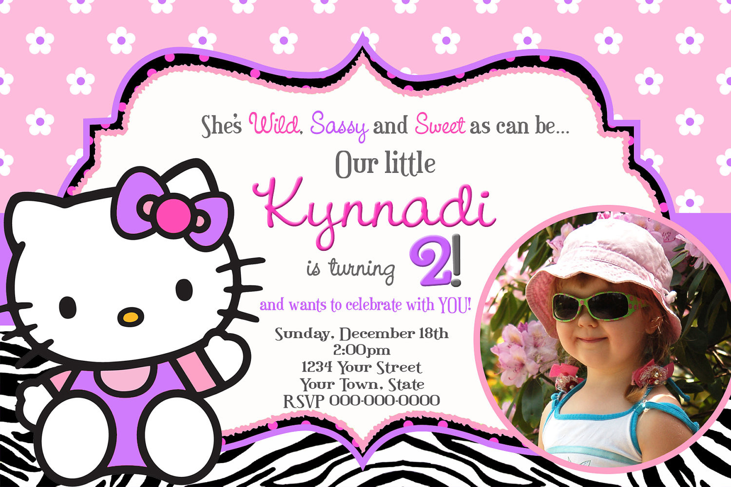 Hello Kitty Birthday Invitations
 FREE Personalized Hello Kitty Birthday Invitations