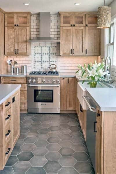 Hex Tile Kitchen Floor
 Top 50 Best Kitchen Floor Tile Ideas Flooring Designs