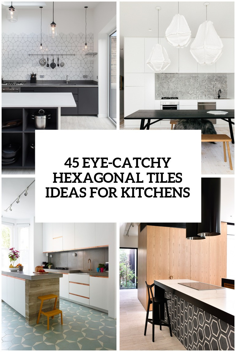 Hex Tile Kitchen Floor
 36 Eye Catchy Hexagon Tile Ideas For Kitchens DigsDigs