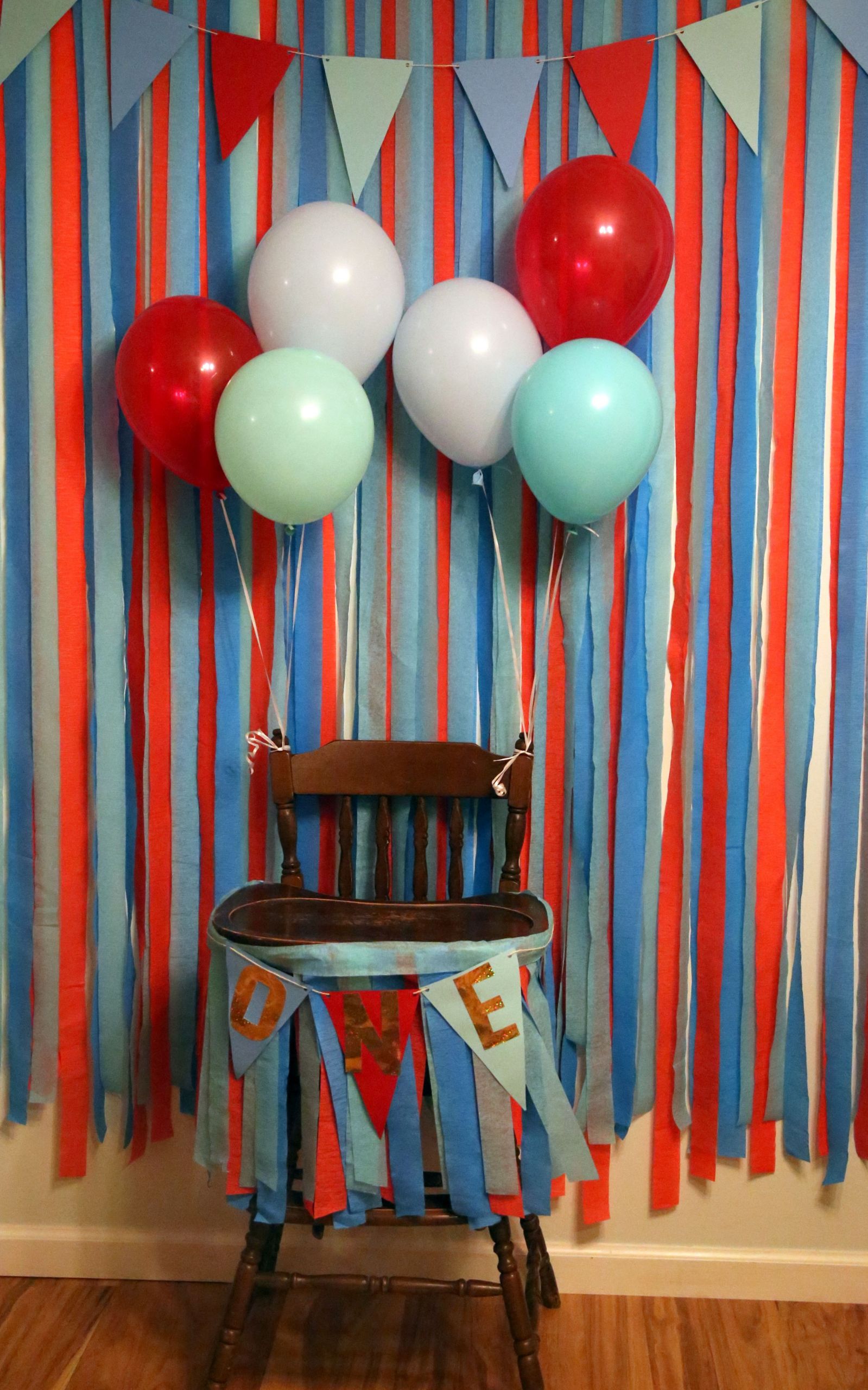 High Chair Decorations 1st Birthday Boy
 Boy s first birthday party decorations Highchair