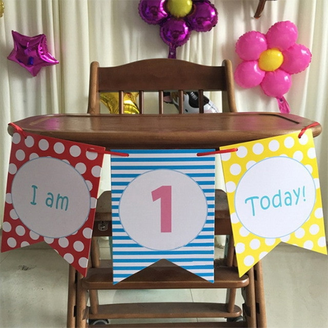 High Chair Decorations 1st Birthday Boy
 Blue Boy s 1st Birthday High Chair Decorating Kit Set Baby