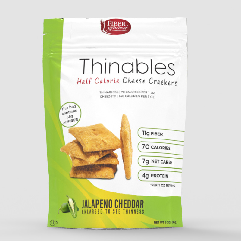 High Fiber Crackers
 Thinables Jalapeno Low Carb Crackers High Fiber