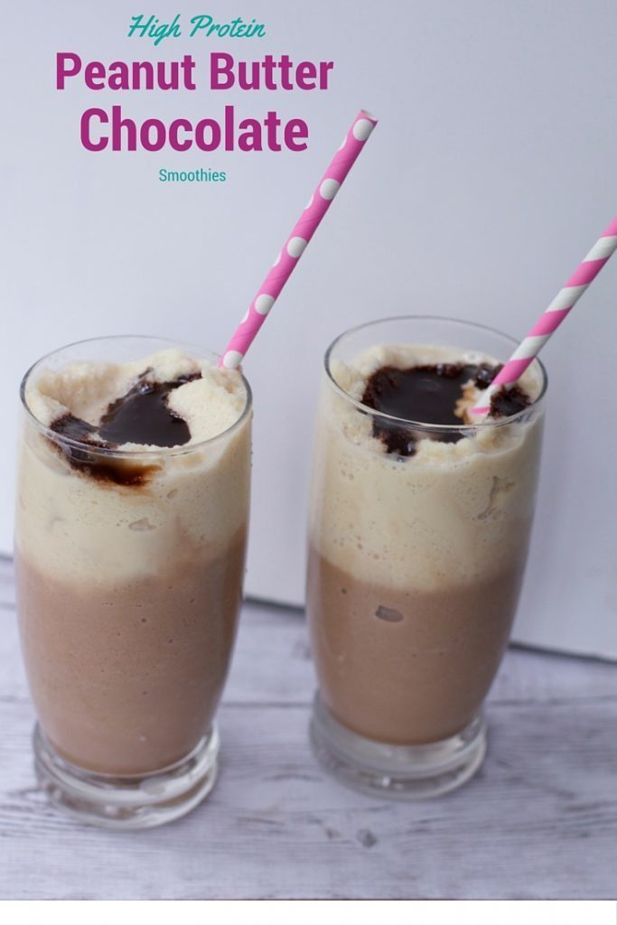 High Protein Smoothies
 Chocolate peanut butter high protein smoothie recipe