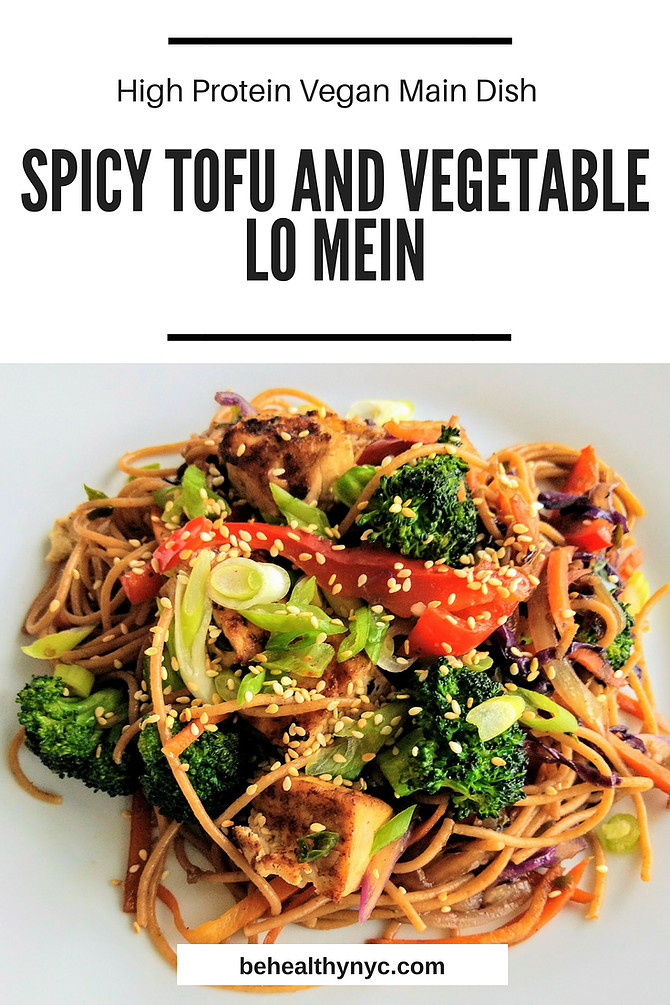 High Protein Vegetarian Recipes Main Dish
 Spicy Tofu and Ve able Lo Mein