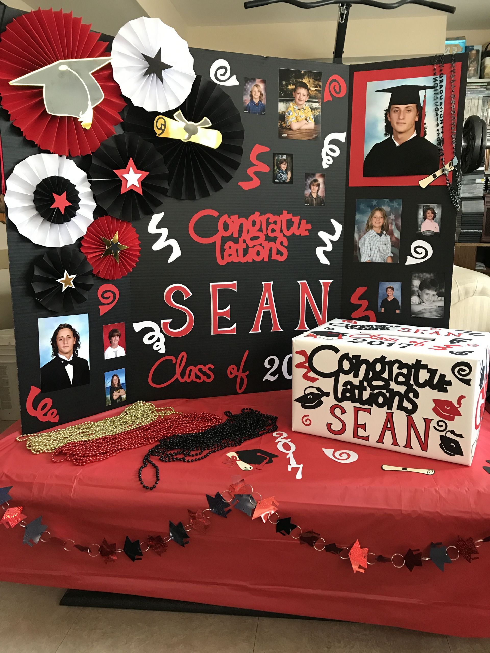 High School Graduation Party Ideas For Guys
 High school graduation memory board With images