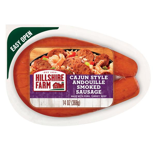 Hillshire Farms Turkey Sausage
 Hillshire Farm Cajun Style Andouille Smoked Sausage