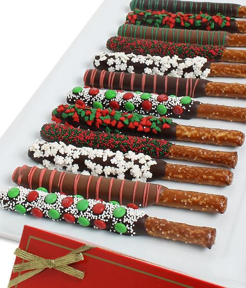 Holiday Chocolate Covered Pretzels
 Golden Edibles