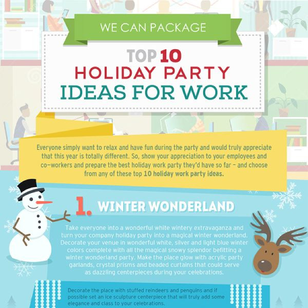 Holiday Christmas Party Ideas Work
 Top 10 Holiday Party Ideas for Work