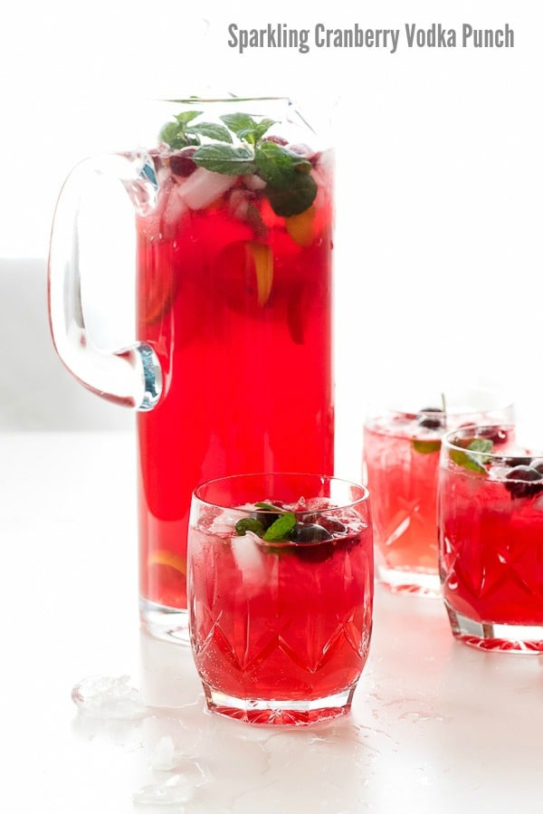 Holiday Drinks With Vodka
 Sparkling Cranberry Vodka Punch