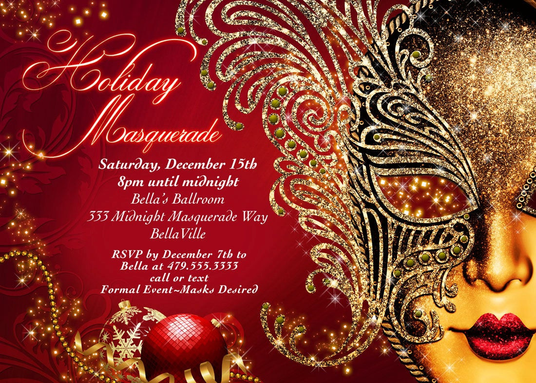 Holiday Masquerade Party Ideas
 Holiday Masquerade Christmas Masquerade Masquerade Party