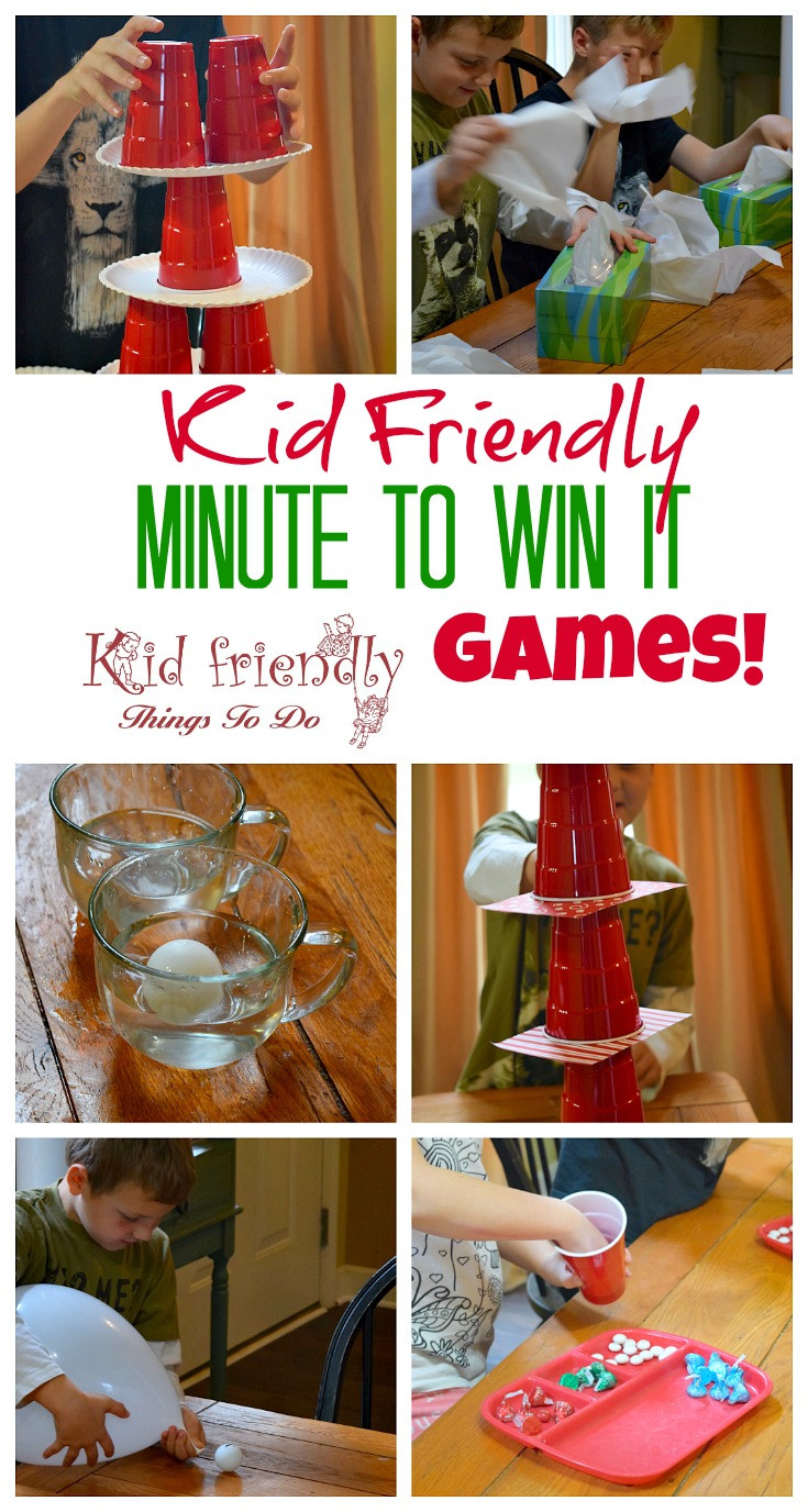 Holiday Party Games For Kids
 Super Fun Kid Friendly Minute To Win It Games with a