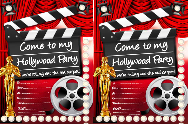 Hollywood Birthday Party Invitations
 Hollywood party ideas goodtoknow