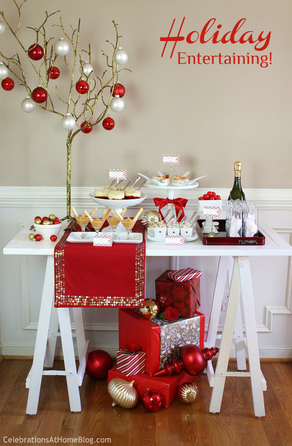 Home Christmas Party Ideas
 Holiday Entertaining Ideas Red & White Creative Juice