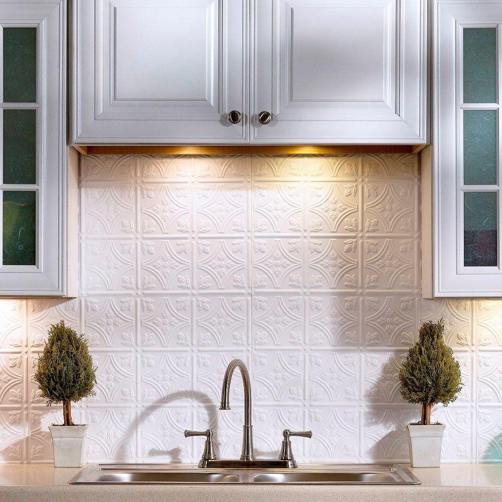 Home Depot Backsplash For Kitchen
 Fasade 18 in x 24 in Traditional 1 PVC Decorative