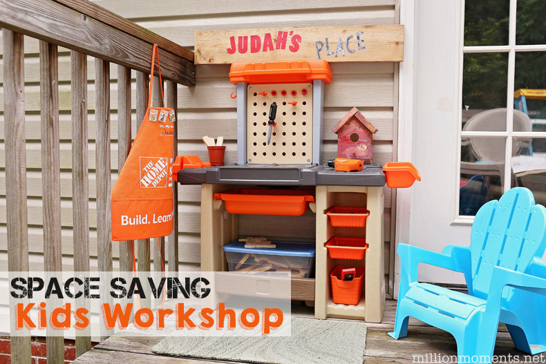 Home Depot DIY Kids
 Space Saving DIY Kids Workshop