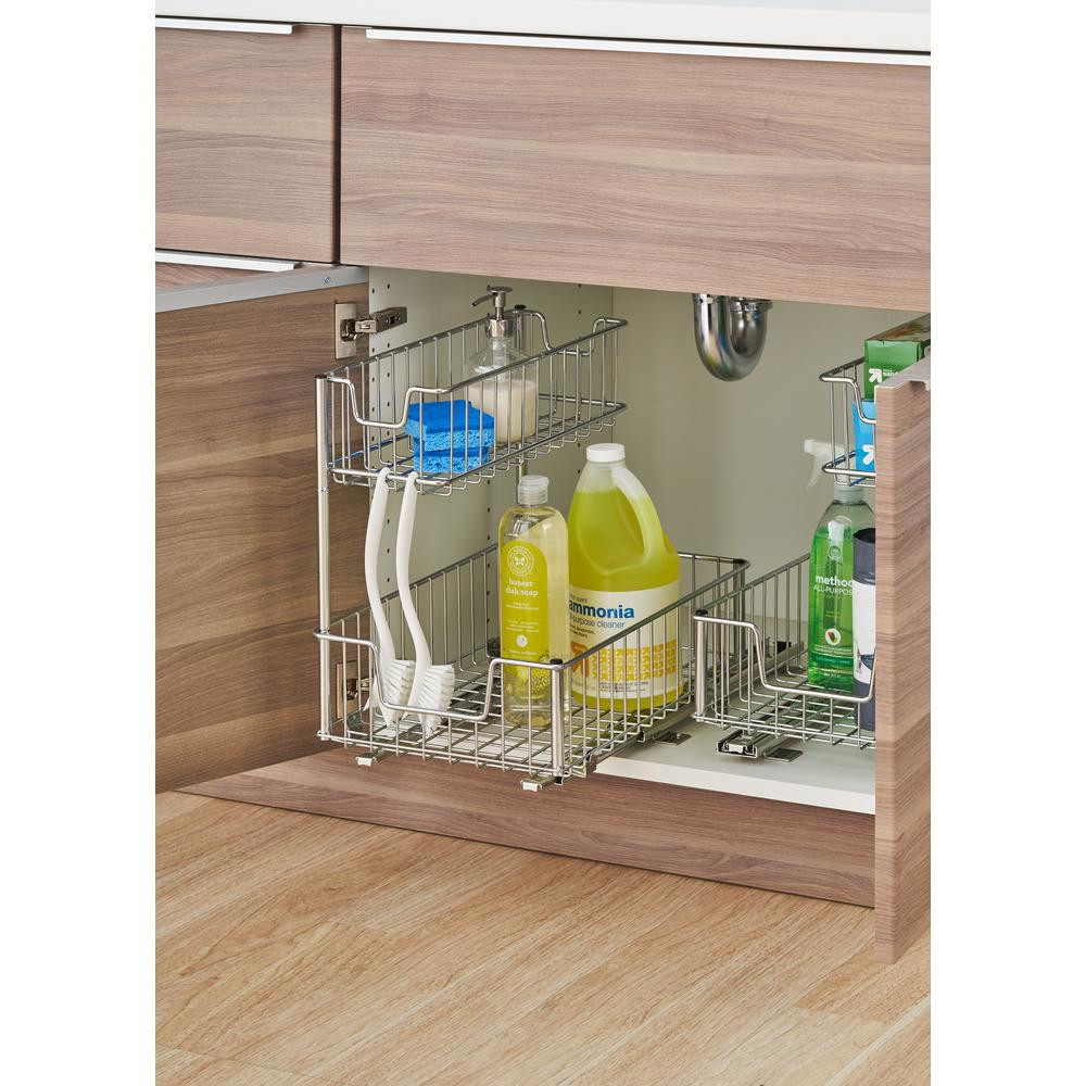 Home Depot Kitchen Cabinet Organizer
 Trinity TRINITY Sliding Undersink Organizer TBFC 2204