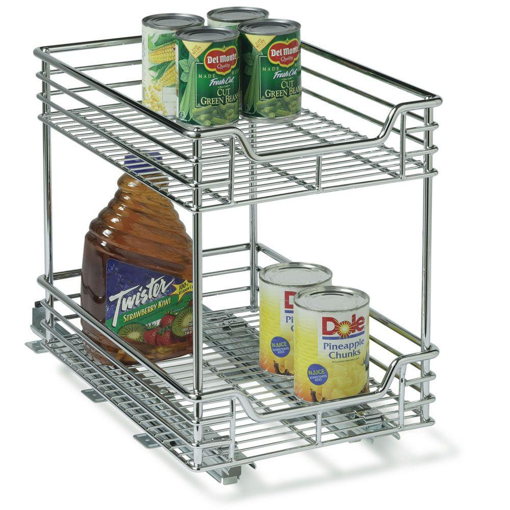 Home Depot Kitchen Cabinet Organizer
 Household Essentials 11 5 in Two Tier Sliding Organizer