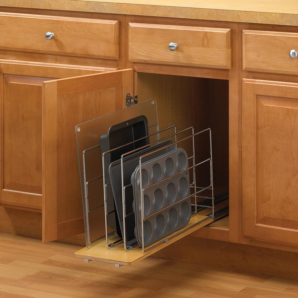 Home Depot Kitchen Cabinet Organizer
 Knape & Vogt 14 in H x 9 in W 22 in D Pull Out Tray