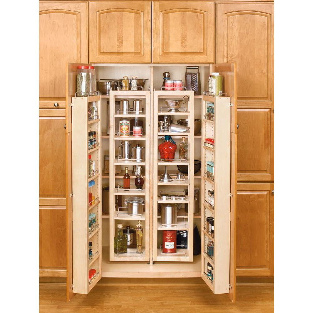 Home Depot Kitchen Storage
 Rev A Shelf 57 in H x 12 in W x 7 5 in D Wood Swing Out