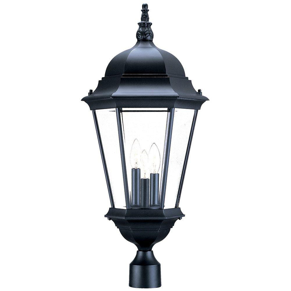 Home Depot Landscape Lighting
 Acclaim Lighting Richmond 3 Light Matte Black Outdoor Post