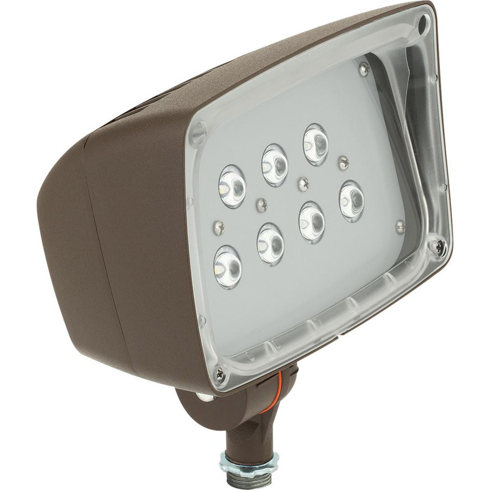 Home Depot Landscape Lighting
 Progress Lighting Bronze Outdoor LED Flood Light PCOFL