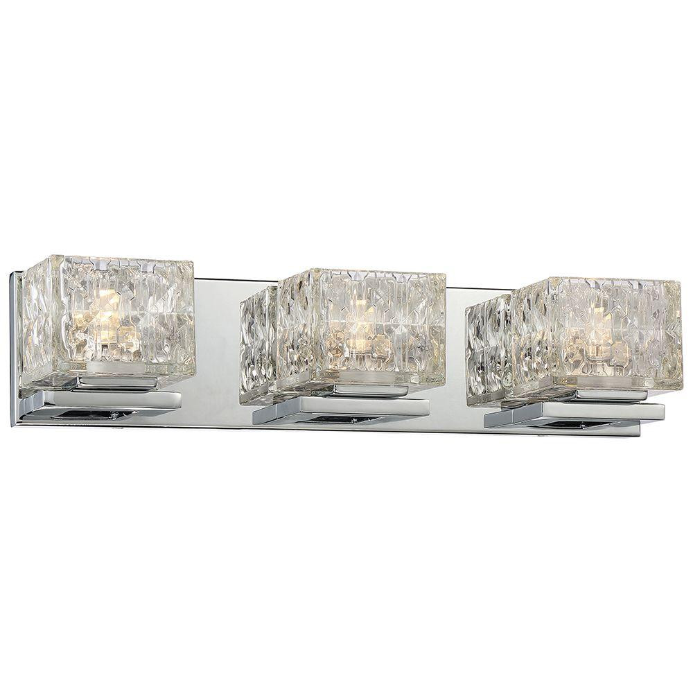 Home Depot Light Fixtures Bathroom
 Good Lumens by Madison Avenue 3 Light Chrome LED Bath