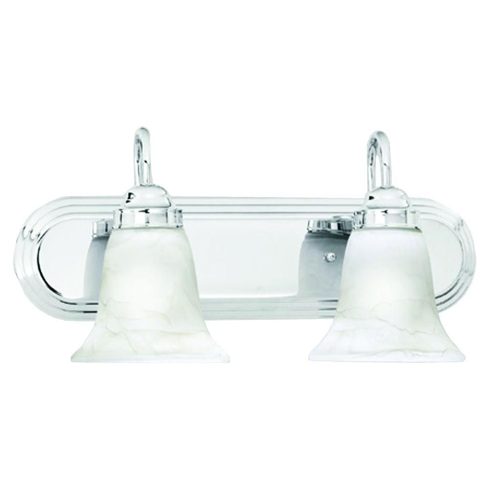 Home Depot Light Fixtures Bathroom
 Thomas Lighting Homestead 2 Light Chrome Wall Vanity Light