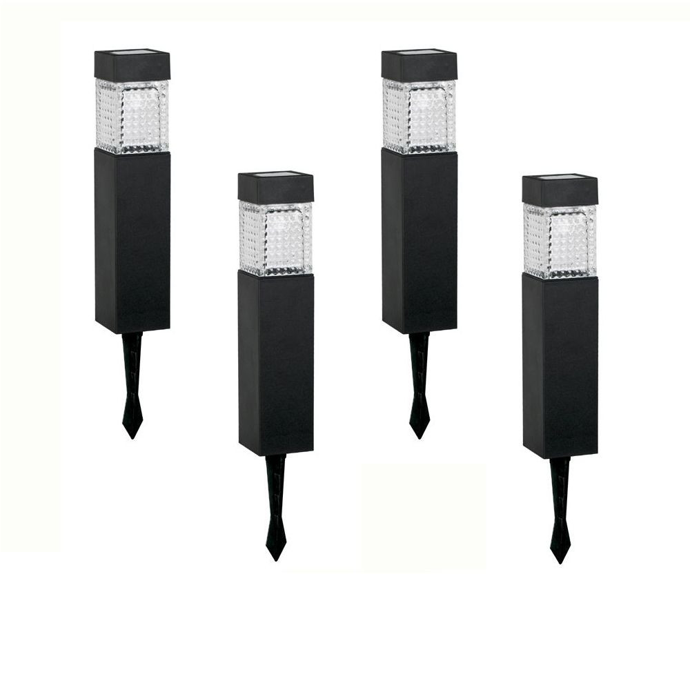 Home Depot Solar Landscape Lights
 Hampton Bay 4 Pack Solar LED Square Walk Light Set