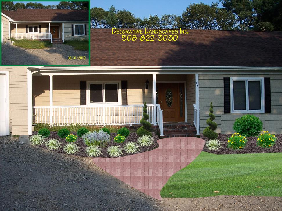 Home Landscape Design
 Front Yard Landscape Design MADecorative Landscapes Inc