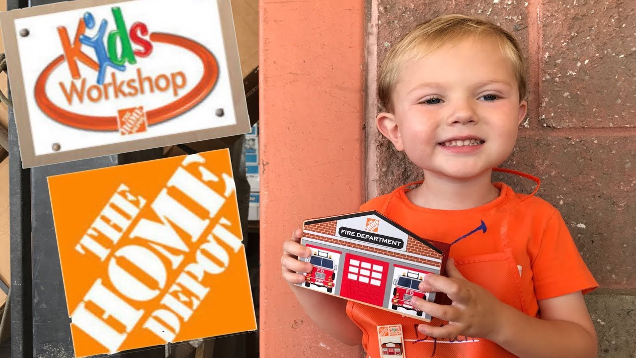 Homedepot Kids Craft
 KIDS WORKSHOP AT THE HOME DEPOT TODDLER MAKES A FIREHOUSE