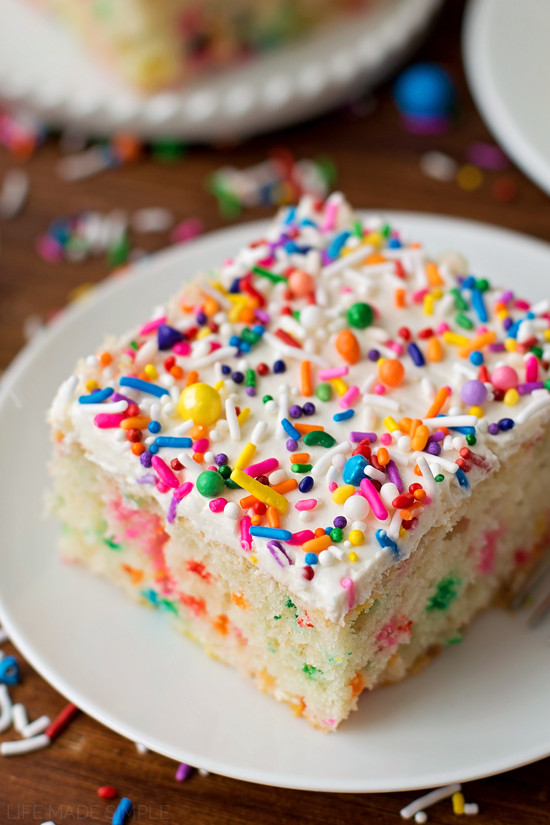 Homemade Birthday Cakes
 Homemade Funfetti Cake Life Made Simple