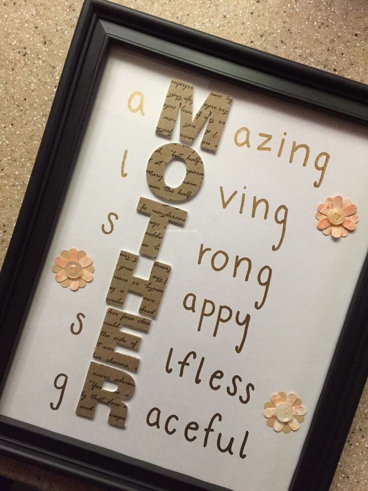 Homemade Birthday Gifts For Mom From Kids
 Mother s Day t easy cheap mother frame