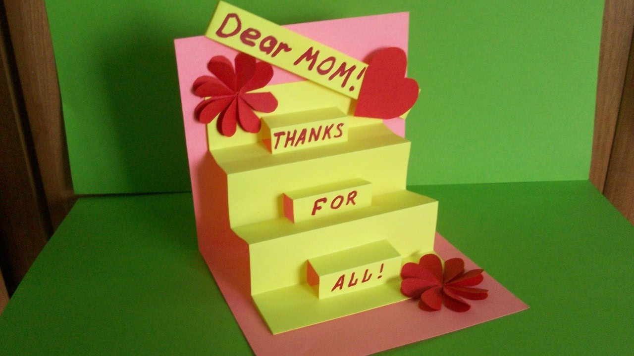Homemade Birthday Gifts For Mom From Kids
 How To Make A Greeting Pop Up Card For Mom Birthday