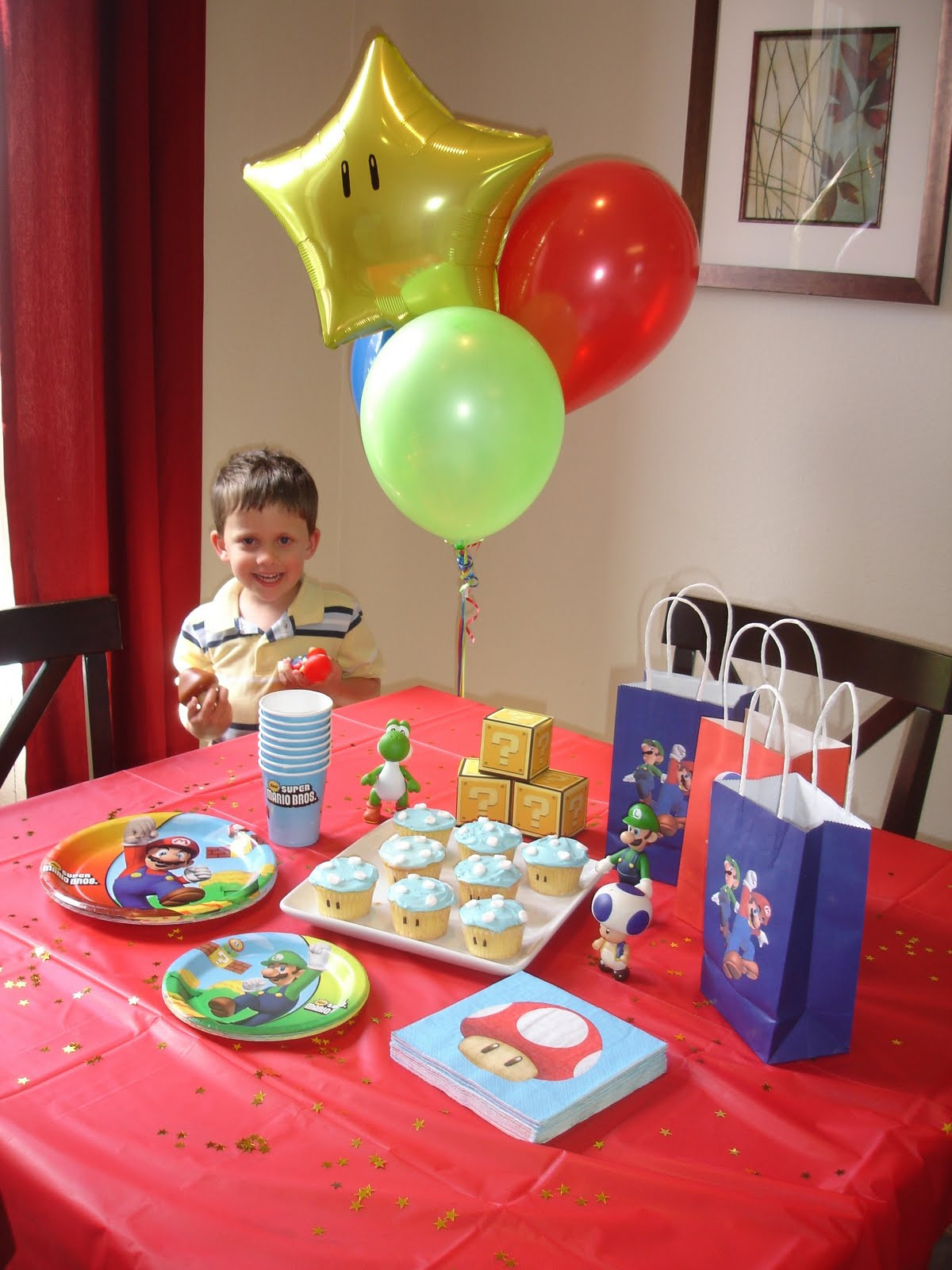 Homemade Birthday Party Decorations
 Our Homemade Happiness Super Mario Birthday Party Ideas