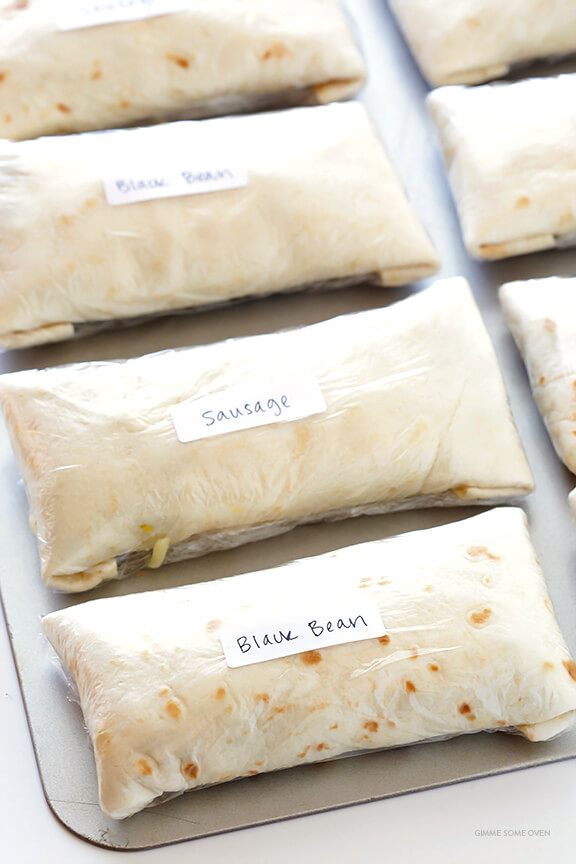 Homemade Freezer Burritos
 Freezer Breakfast Burritos