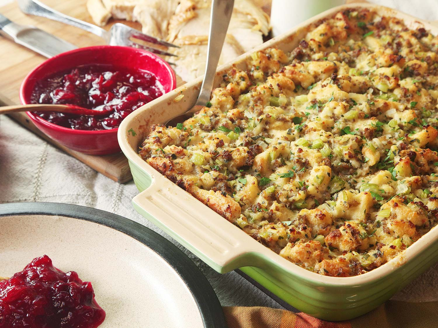 Homemade Thanksgiving Stuffing Recipe
 Classic Sage and Sausage Stuffing or Dressing Recipe