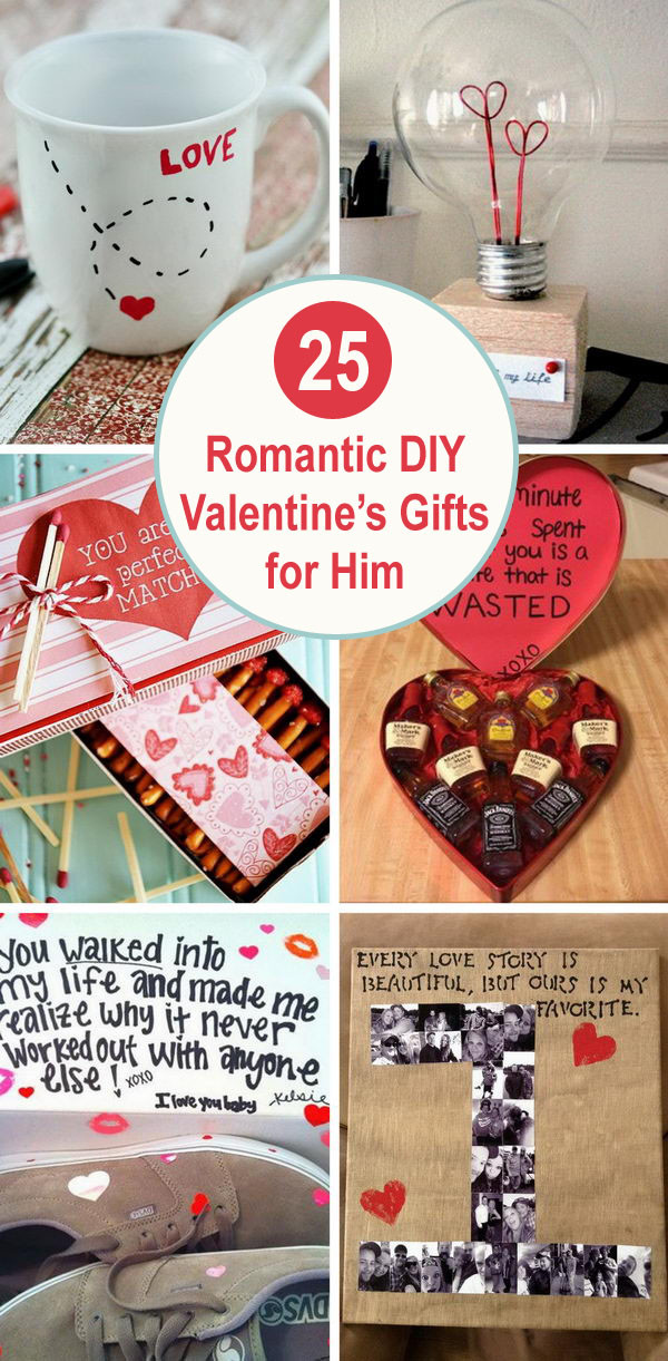 Homemade Valentine Gift Ideas Him
 25 Romantic DIY Valentine s Gifts for Him 2017