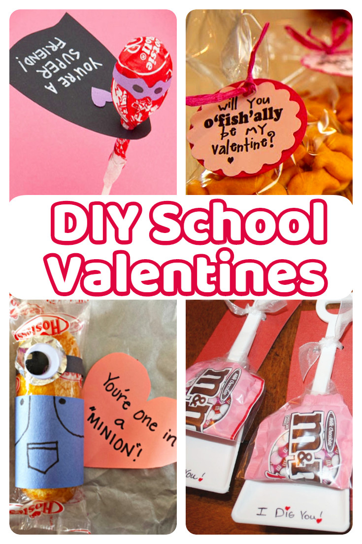 Homemade Valentine Gifts For Kids
 DIY School Valentine Cards for Classmates and Teachers