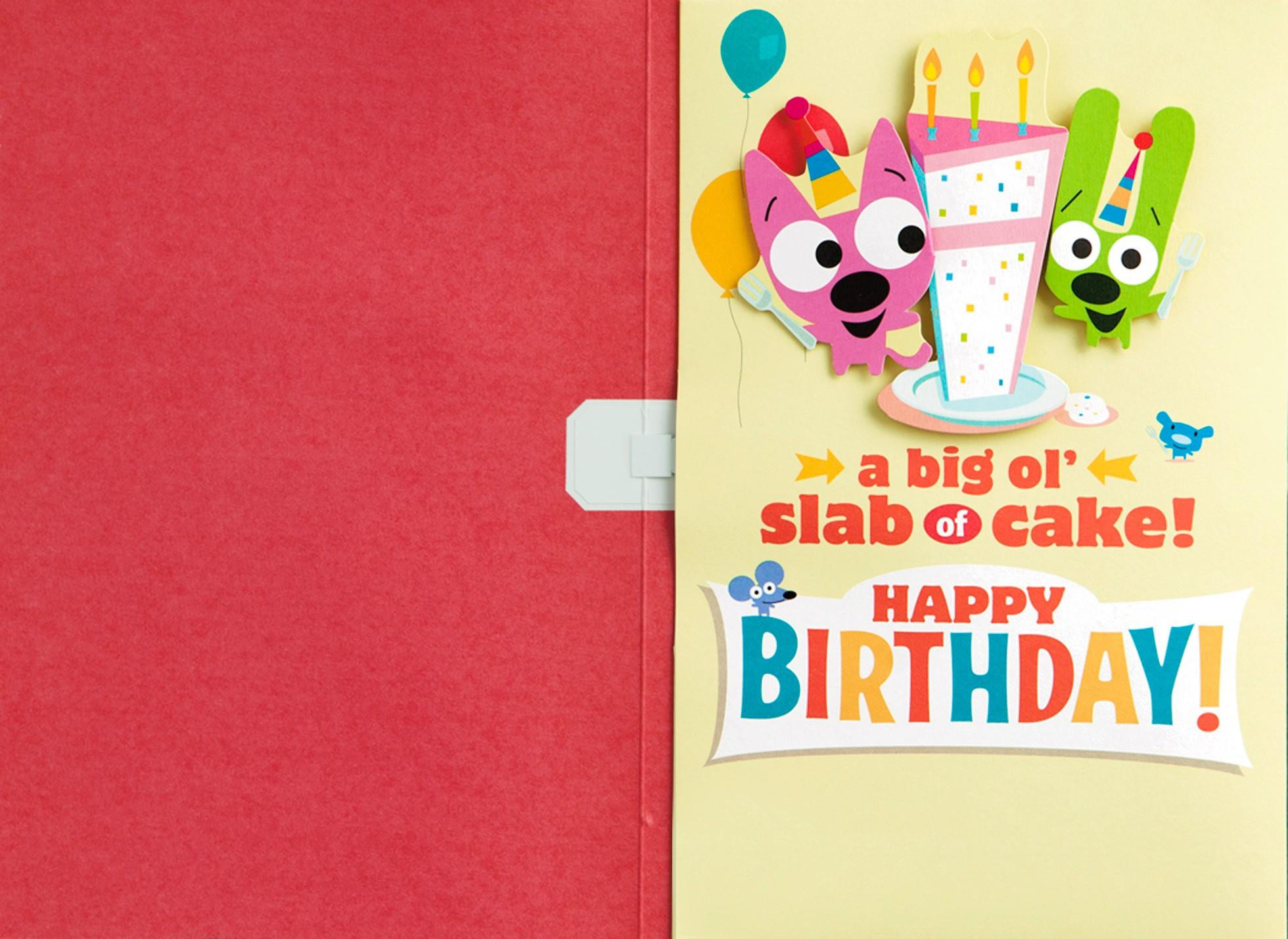 Hoops And Yoyo Birthday Cards
 hoops&yoyo™ Cake Birthday Sound Card With Motion