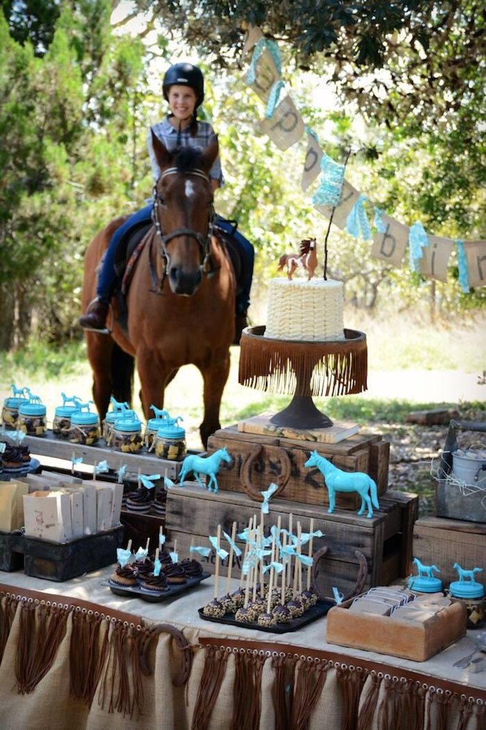 Horse Birthday Party Decorations
 Kara s Party Ideas Rustic Horse Birthday Party