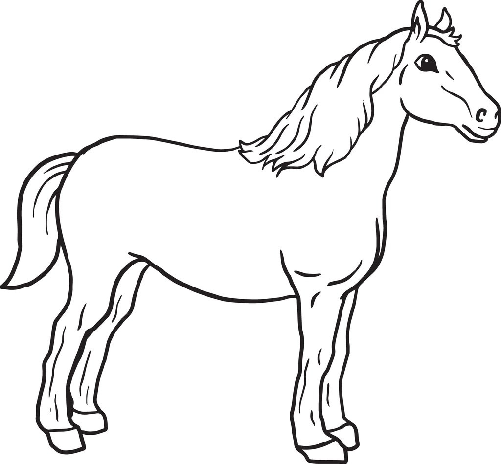 Horse Coloring Pages For Kids
 Printable Horse Coloring Page for Kids – SupplyMe