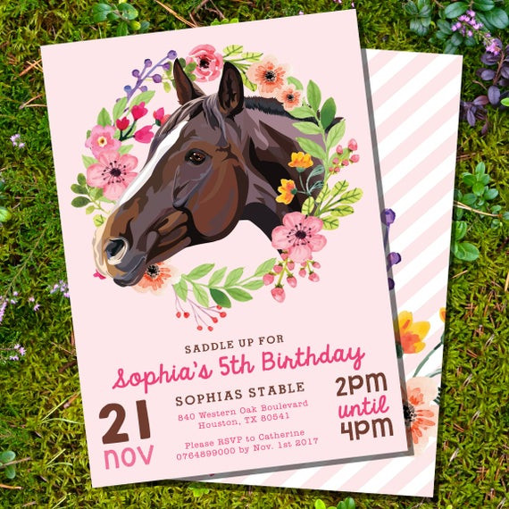 Horse Invitations Birthday Party
 Horse Party Invitation Horse Birthday Party Invitation