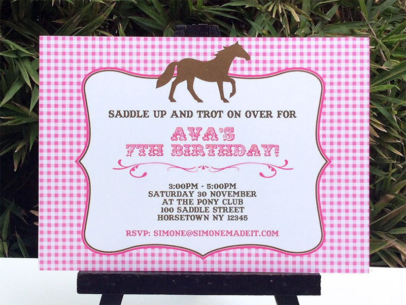 Horse Invitations Birthday Party
 Horse Birthday Party Printable Templates