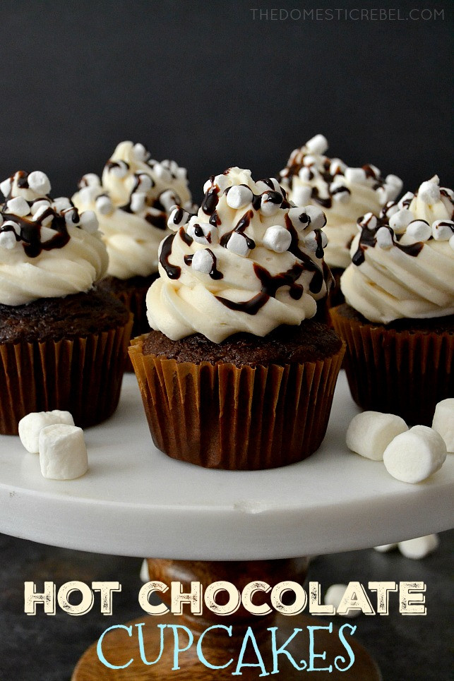 Hot Chocolate Cupcakes
 Hot Chocolate Cupcakes with Marshmallow Buttercream