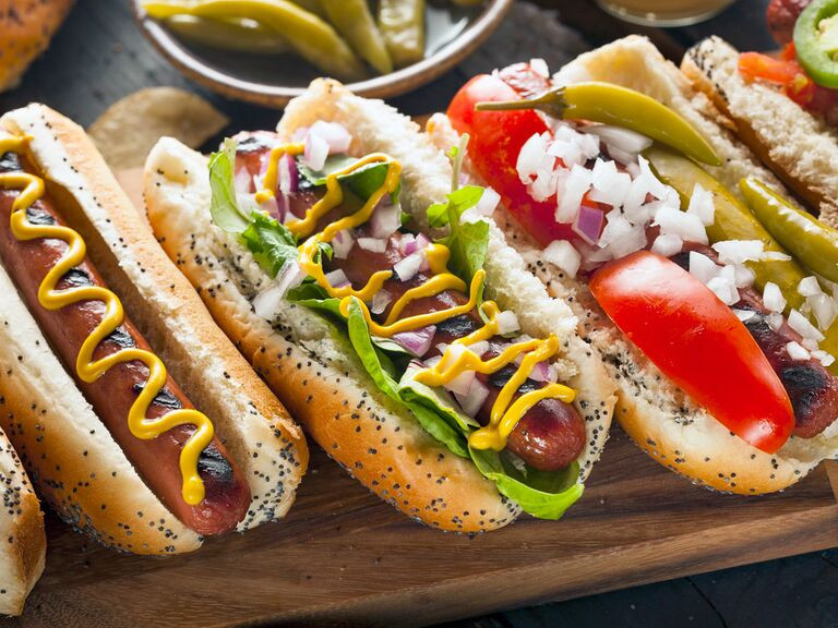 Hot Dogs Gourmet
 Check Out These Summer Wedding Hot Dogs