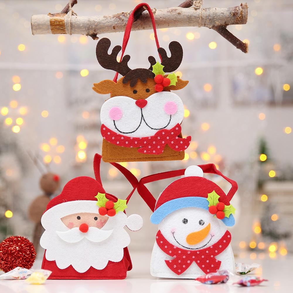 How Many Christmas Gifts Per Child 2020
 Cartoon Patchwork Santa Claus Snowman Reindeer Felt Craft