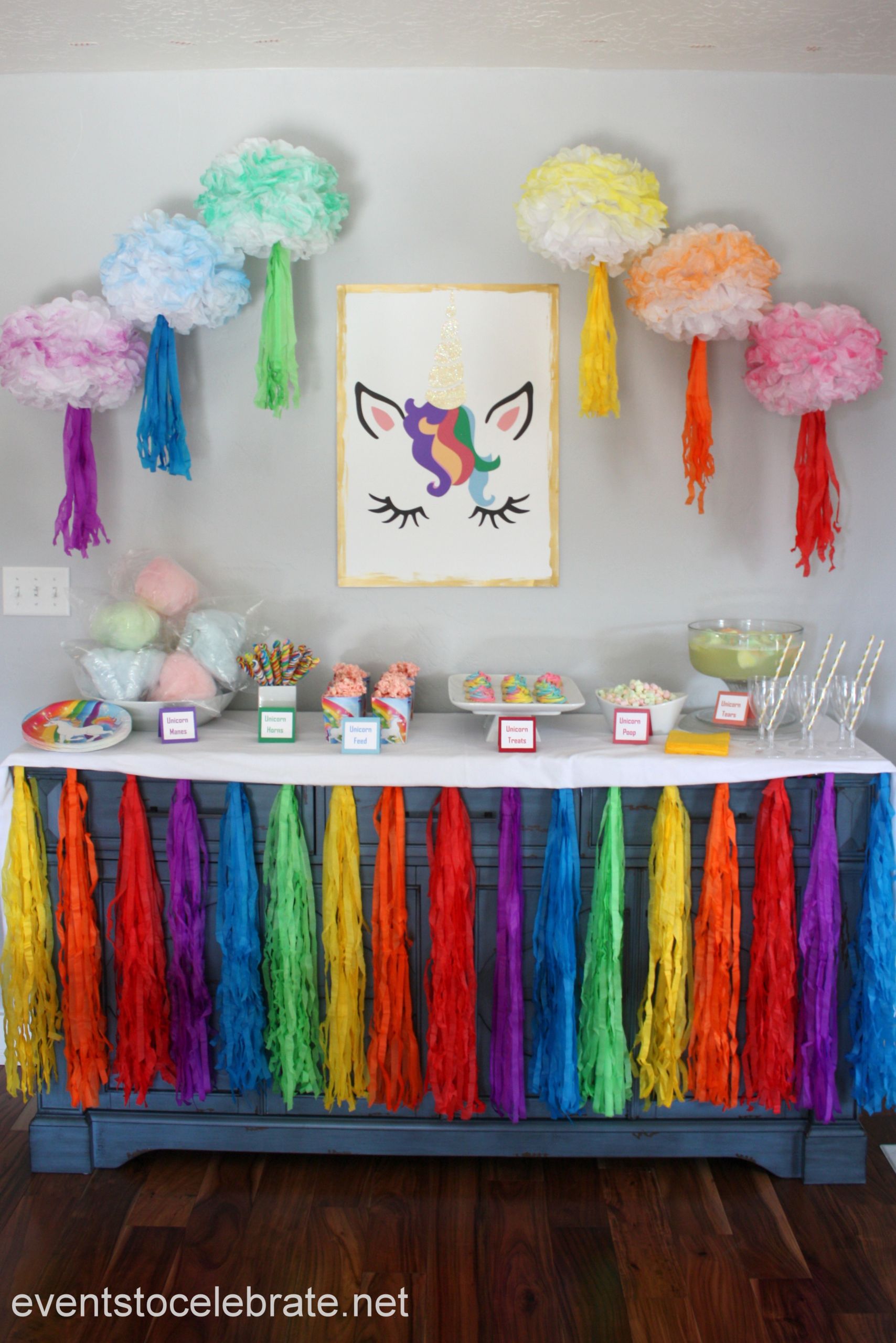 How To Decorate Birthday Party
 Unicorn Party Decorations and Food